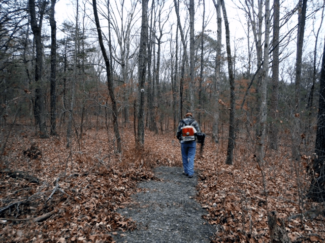 South Fork Trail Maintenance - Leaf Blowing2